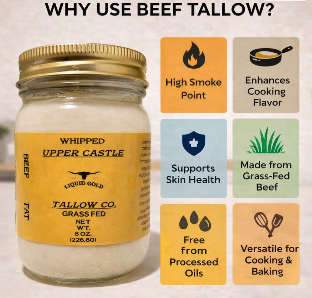 Whipped Grass Fed Beef Tallow Cooking Fat