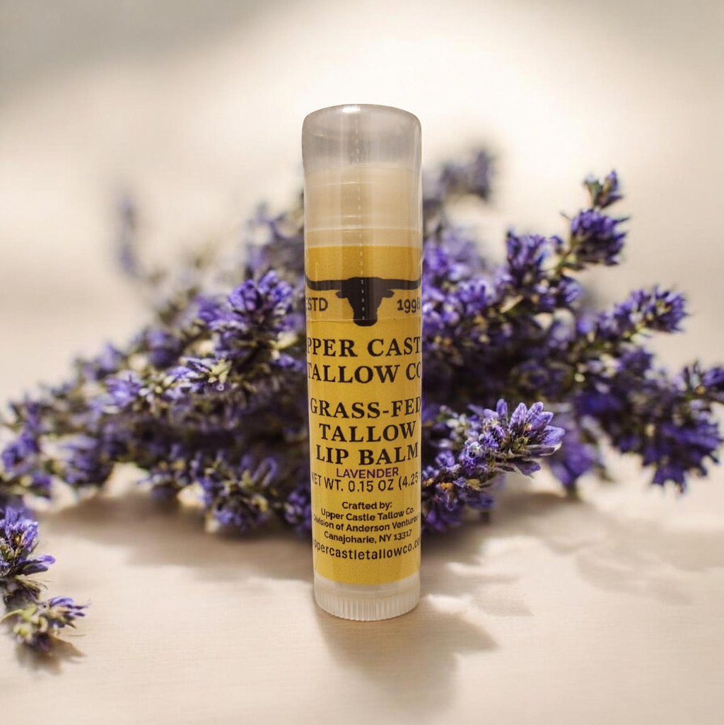 Grass‑Fed Tallow Lip Balm — Lavender