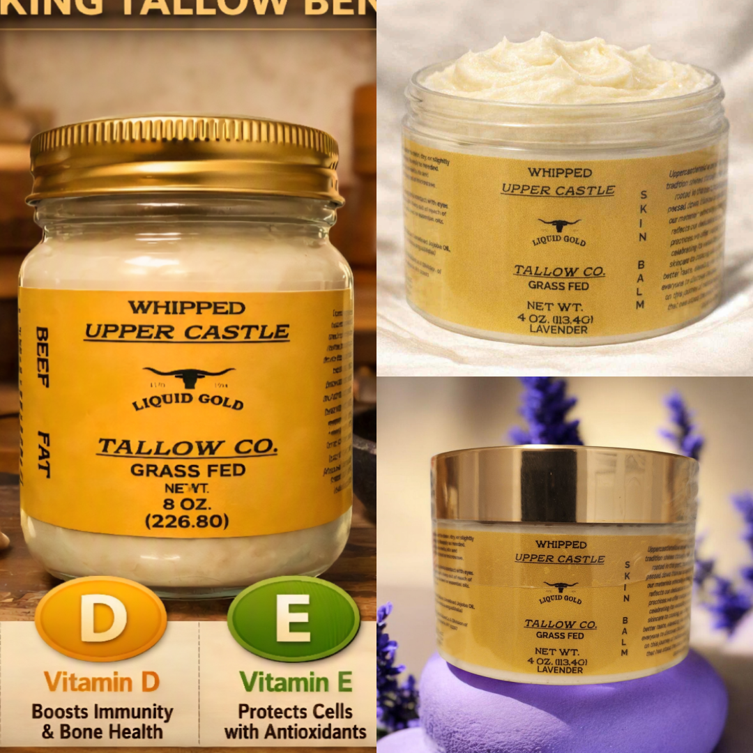 Everyday Tallow Essentials Bundle – Skin + Cooking, 4 oz & 8 oz