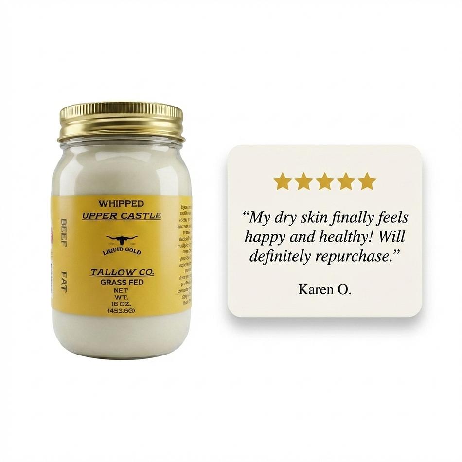 Whipped Grass Fed Beef Tallow Cooking Fat