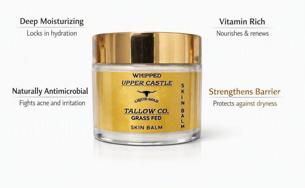 Whipped Grass‑Fed Tallow Balm for Deep Hydration