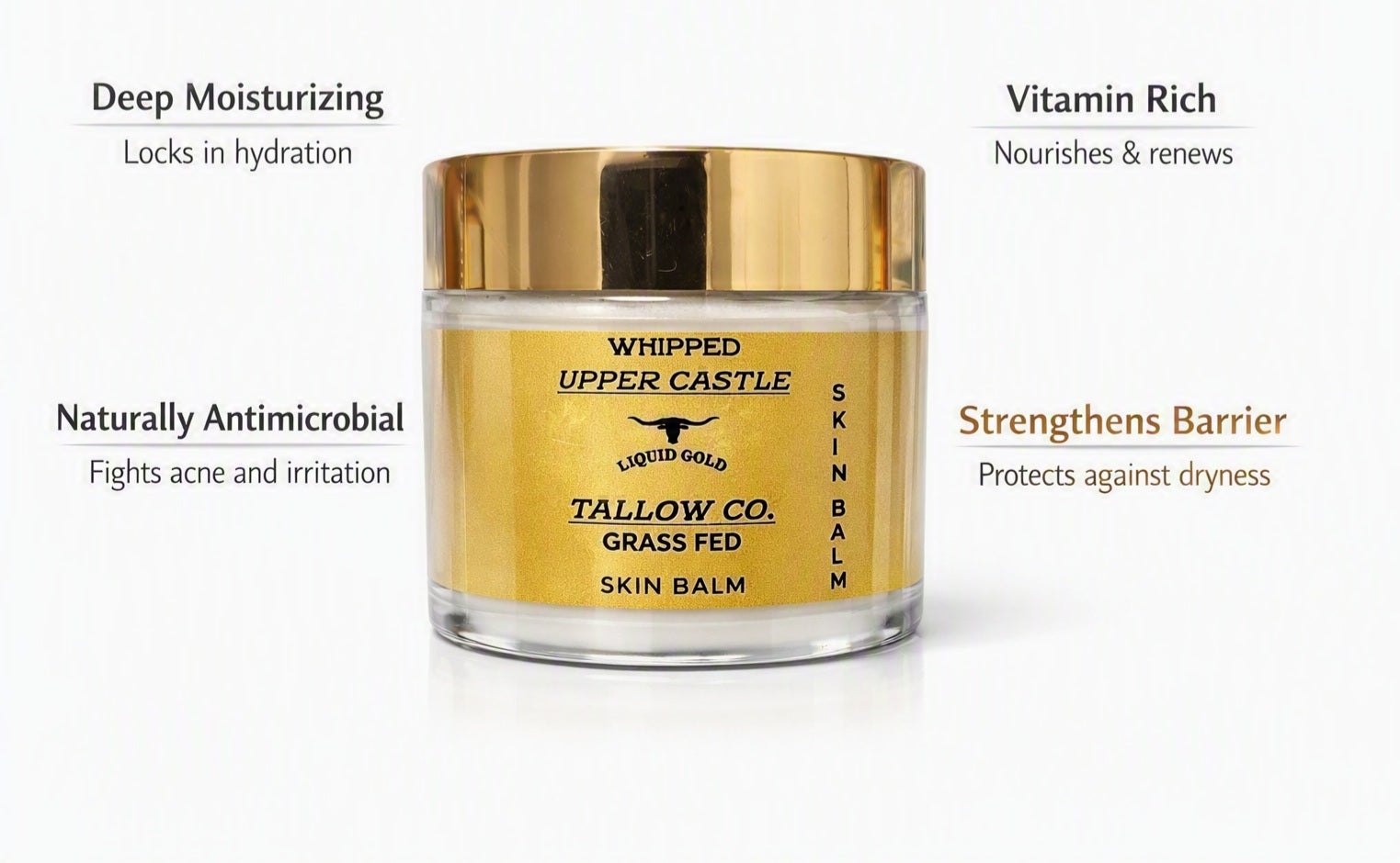 Whipped Grass‑Fed Tallow Balm for Deep Hydration